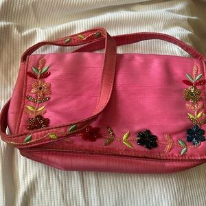 Liz Claiborne satin beaded bag